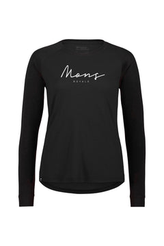 Mons Royale W's Icon Raglan - Merino Wool Black Shirt