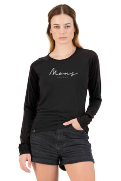 Mons Royale W's Icon Raglan - Merino Wool Black Shirt
