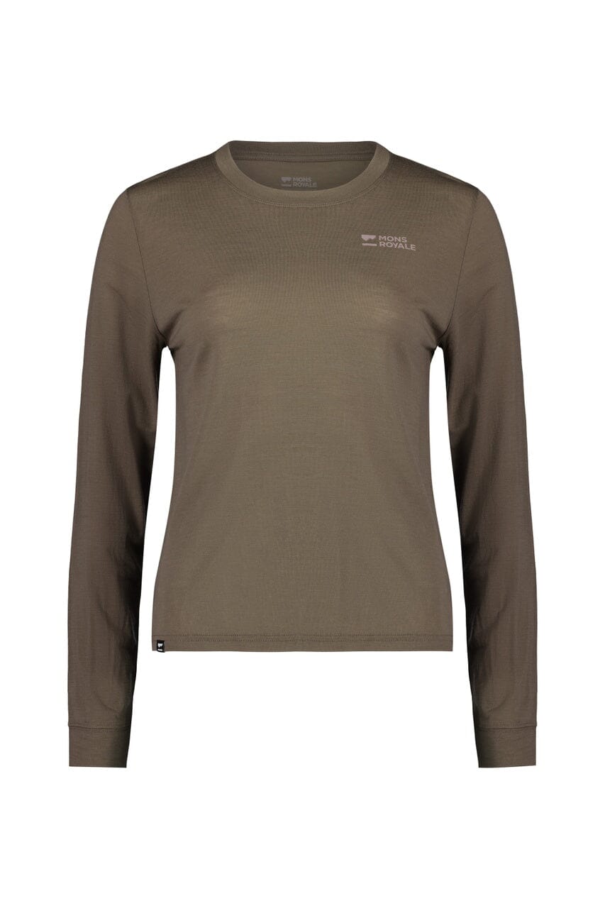 Mons Royale W's Icon Relaxed LS - Merino Wool Walnut Shirt