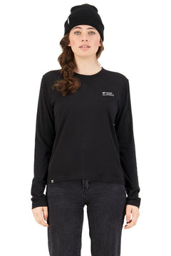 Mons Royale W's Icon Relaxed LS - Merino Wool Black Shirt