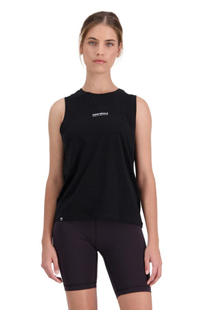 Mons Royale W's Icon Relaxed Tank - Merino Wool Black