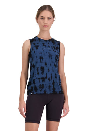 Mons Royale W's Icon Relaxed Tank - Merino Wool Ice Night Tie Dye