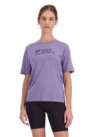 Mons Royale W's Icon Relaxed Tee - Merino Wool Thistle