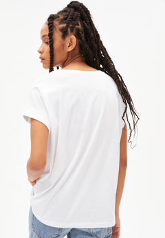 Armedangels W's Idaara T-shirt - 100% Organic cotton White Shirt
