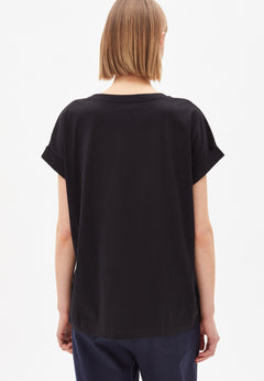 Armedangels W's Idaara T-shirt - 100% Organic cotton Black Shirt