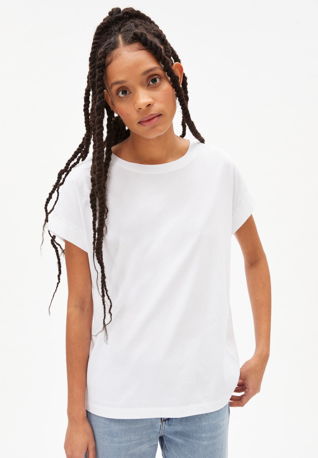 Armedangels W's Idaara T-shirt - 100% Organic cotton White Shirt