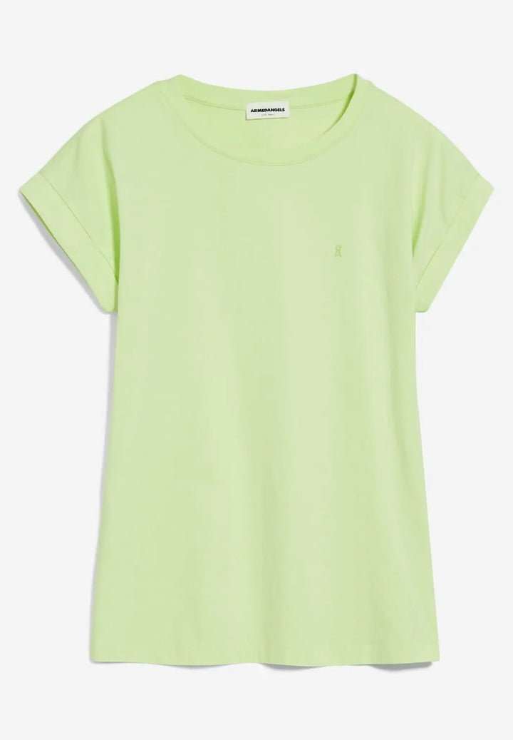 Armedangels W's Idaara T-shirt - 100% Organic cotton Light Lime Shirt