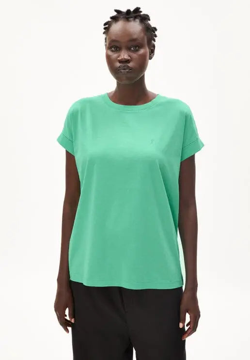 W's Idaara T-shirt - 100% Organic cotton Shirt Armedangels Bright Lime XS