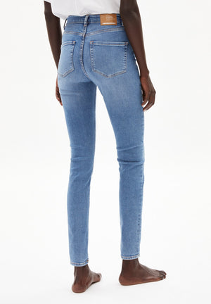 Armedangels W's Ingaa - Stretch High Waist Skinny Jeans - Organic Cotton Sky Blue 32