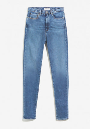 Armedangels W's Ingaa - Stretch High Waist Skinny Jeans - Organic Cotton Sky Blue 32