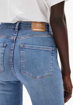 Armedangels W's Ingaa - Stretch High Waist Skinny Jeans - Organic Cotton Sky Blue 32