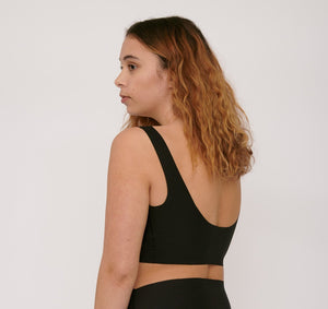 Organic Basics W's Invisible Bra - Recycled Nylon Black