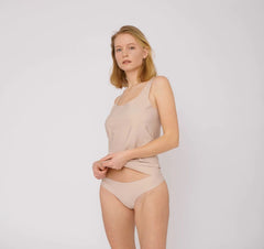 Organic Basics W's Invisible Cheeky Seamless Briefs 2-pack - Recycled Nylon Rose Nude Underwear