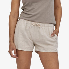 Patagonia W's Island Hemp Baggies™ Shorts - Hemp & Organic Cotton Tarkine Stripe Small: Ellwood Green Pants