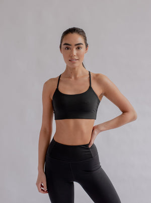 Girlfriend Collective W's Float Juliet Bra - Made from Recycled Plastic Bottles Black