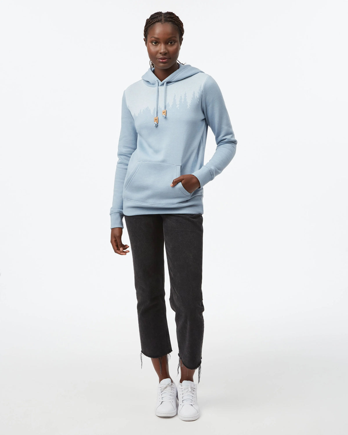 Tentree W's Juniper Classic Hoodie - Organic Cotton & Recycled polyester Sea Ice Heather Shirt