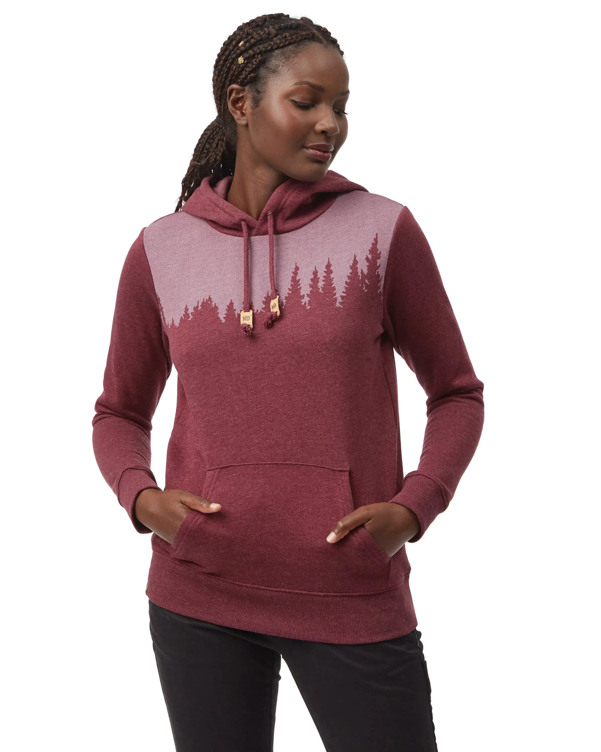 W's Juniper Classic Hoodie - Organic Cotton & Recycled polyester Shirt Tentree Fig Heather XS