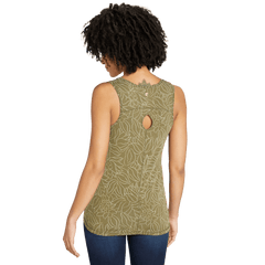 Sherpa W's Kira Tank - Organic Cotton & Modal Rayon Evergreen Leaf Shirt