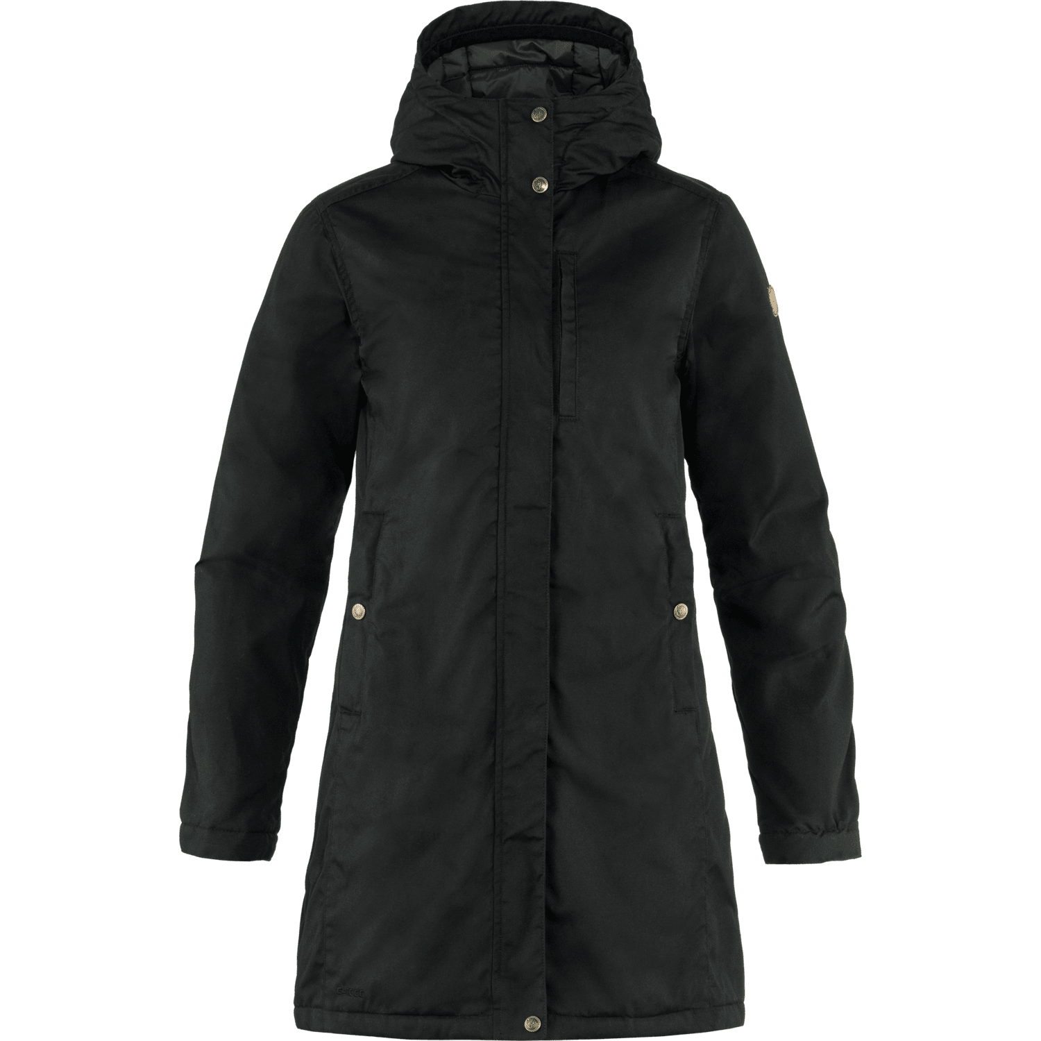 Fjällräven W's Kiruna Padded Parka - Recycled Polyester & Organic Cotton Black Jacket