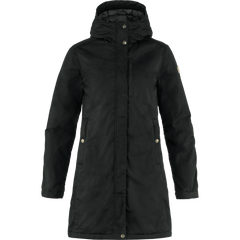 Fjällräven W's Kiruna Padded Parka - Recycled Polyester & Organic Cotton Black Jacket