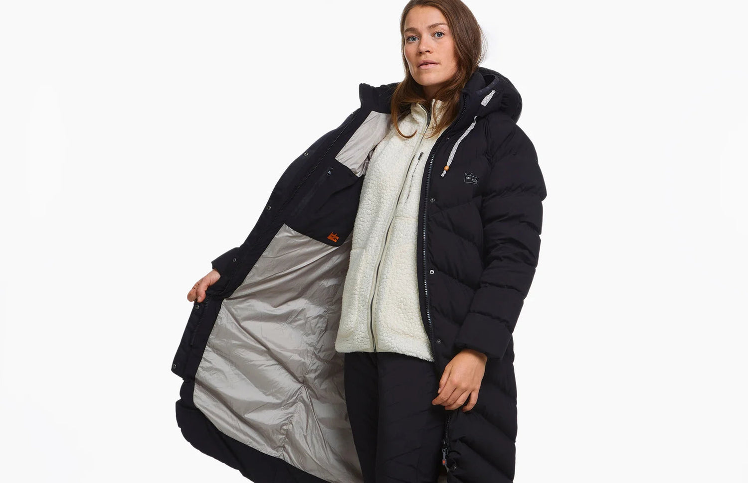 Varg W's Kiruna Waterproof Down Coat - Recycled Polyester & RDS Certified Down Carbon black Jacket