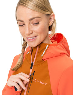 Vaude W's Larice Softshell Ski Jacket IV - Polyester & Recycled polyester Silt Brown Jacket