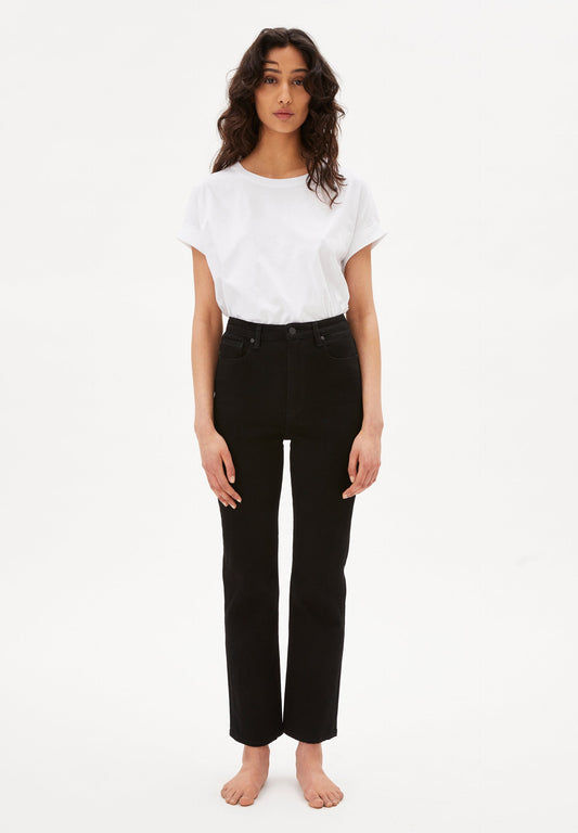 Armedangels W's Lejaani - Slim Fit High Waist jeans - Organic cotton Rinse Black 32 Pants