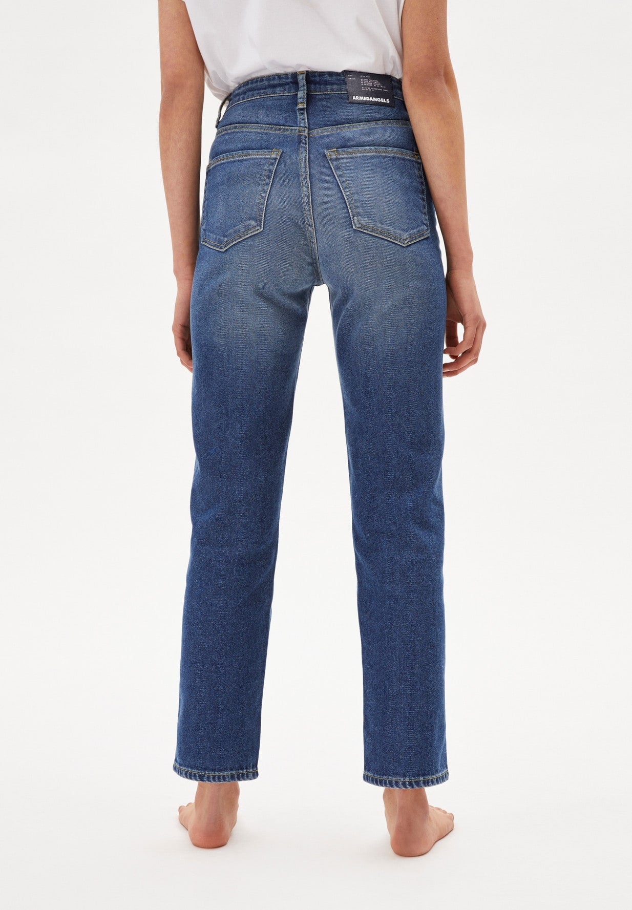 Armedangels W's Lejaani - Slim Fit High Waist jeans - Organic cotton Dark 32 Pants