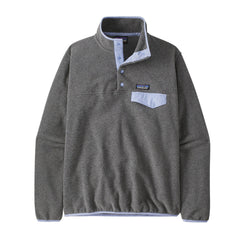 Patagonia W's Lightweight Synchilla Snap-T Fleece Pullover - Recycled Polyester Nickel w/Pale Periwinkle Shirt