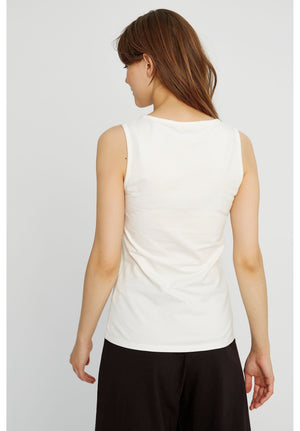 People Tree W's Lizzie Tank Top - Organic Cotton Eko White