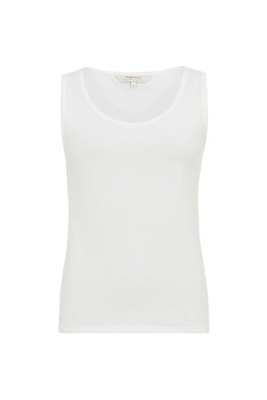 People Tree W's Lizzie Tank Top - Organic Cotton Eko White