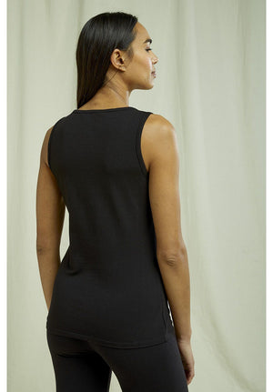 People Tree W's Lizzie Tank Top - Organic Cotton Black