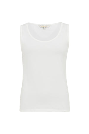 People Tree W's Lizzie Tank Top - Organic Cotton Eko White