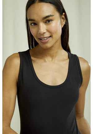 People Tree W's Lizzie Tank Top - Organic Cotton Black