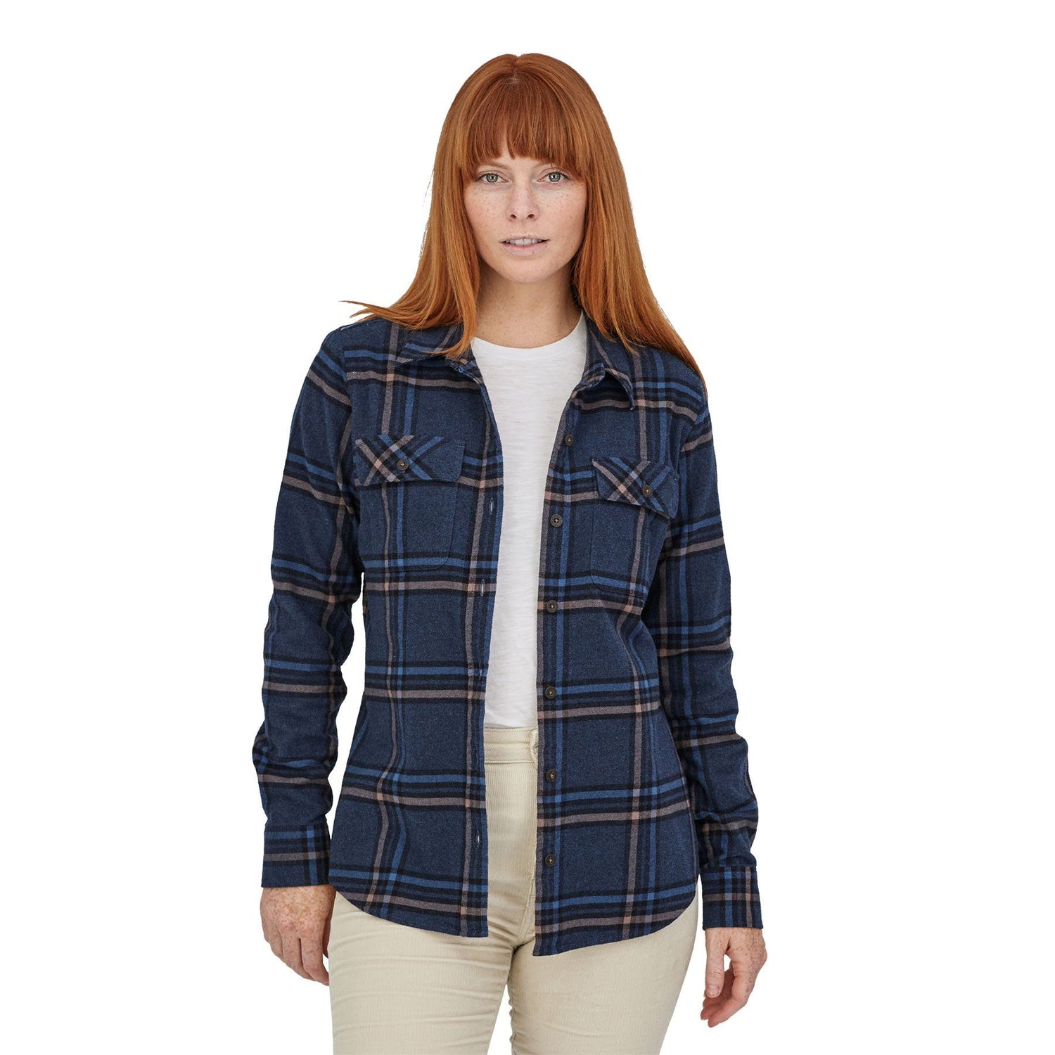 Patagonia W's Long-Sleeved Fjord Flannel Shirt - 100% organic cotton Tundra: New Navy XS Shirt