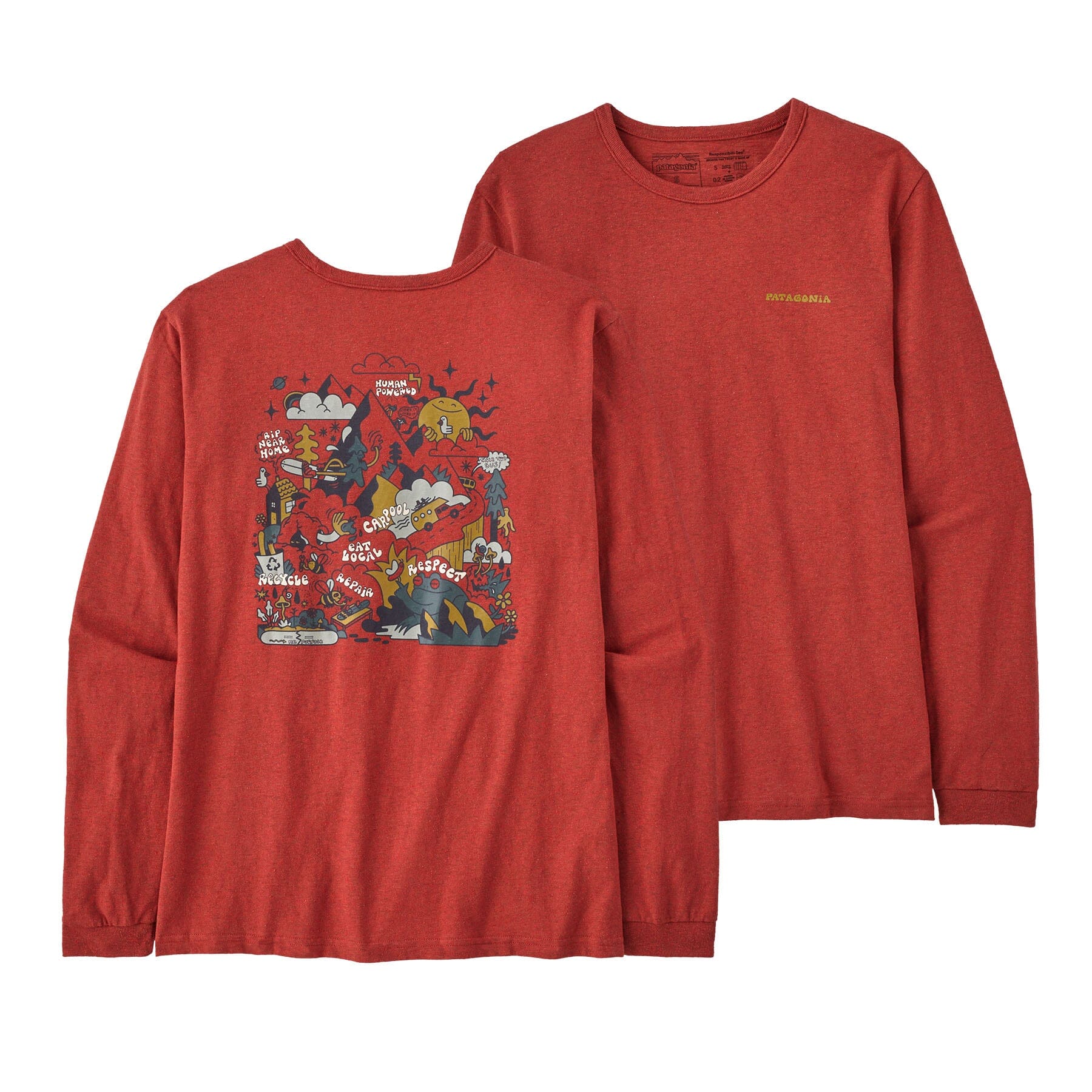 Patagonia W s L S How To Slide Responsibili Tee Recycled Cotton