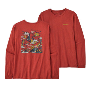 Patagonia W's L/S How To Slide Responsibili-Tee - Recycled Cotton & Recycled Polyester Burl Red
