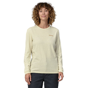 Patagonia W's L/S How To Slide Responsibili-Tee - Recycled Cotton & Recycled Polyester Birch White