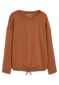 Armedangels W's Maailaa Loose fit sweatshirt - Tencel™ & Organic cotton Reddish brown Shirt