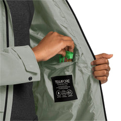 Jack Wolfskin W's Mainkai Long Shell Jacket - 100% Recycled polyester Mint Leaf Jacket