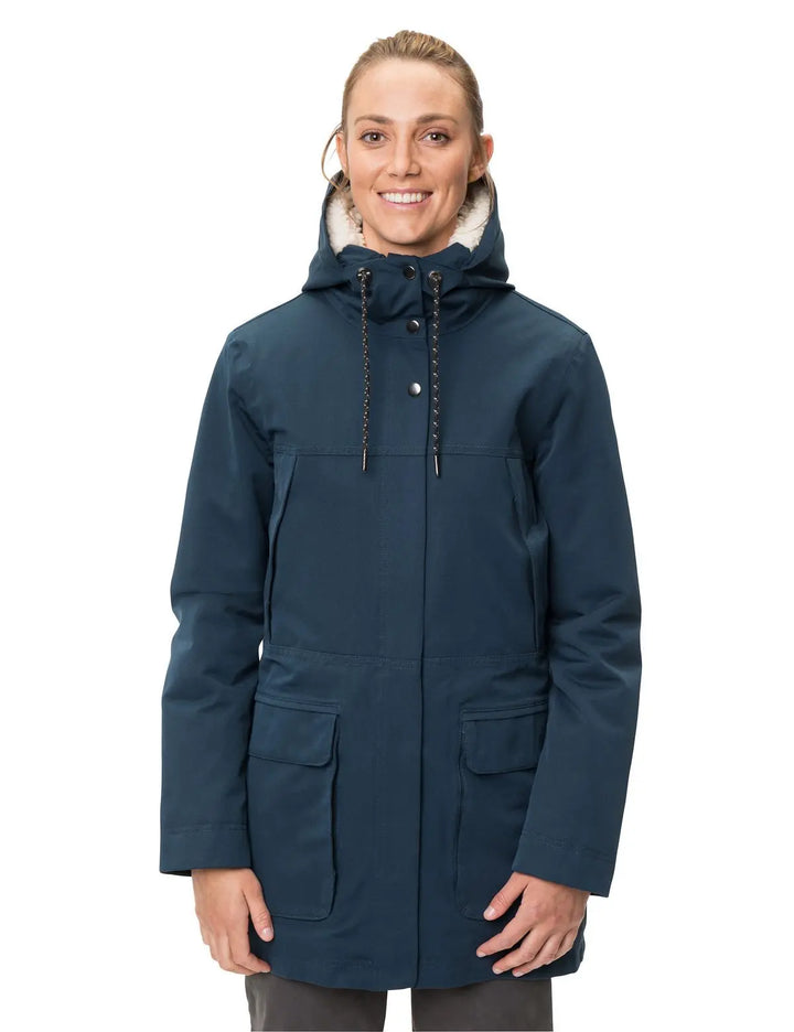 W's Manukau II Parka - Recycled Polyester Jacket Vaude Dark Sea 36