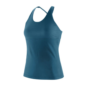 Patagonia W's Mibra Tank Top - Recycled Polyester Monkey Flower: Current Blue