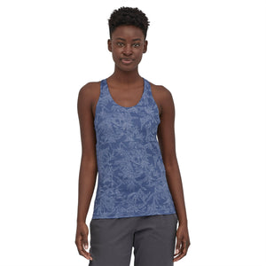 Patagonia W's Mibra Tank Top - Recycled Polyester Monkey Flower: Current Blue