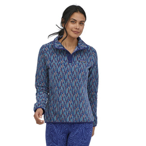 Patagonia W's Micro D® Snap-T® Fleece Pullover - Recycled Polyester Climbing Trees Ikat: Sound Blue