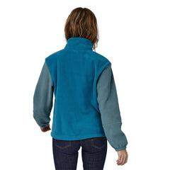 Patagonia W's Microdini 1/2 Zip Fleece Pullover - 100% Recycled Polyester Wavy Blue Shirt