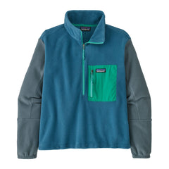 Patagonia W's Microdini 1/2 Zip Fleece Pullover - 100% Recycled Polyester Wavy Blue Shirt