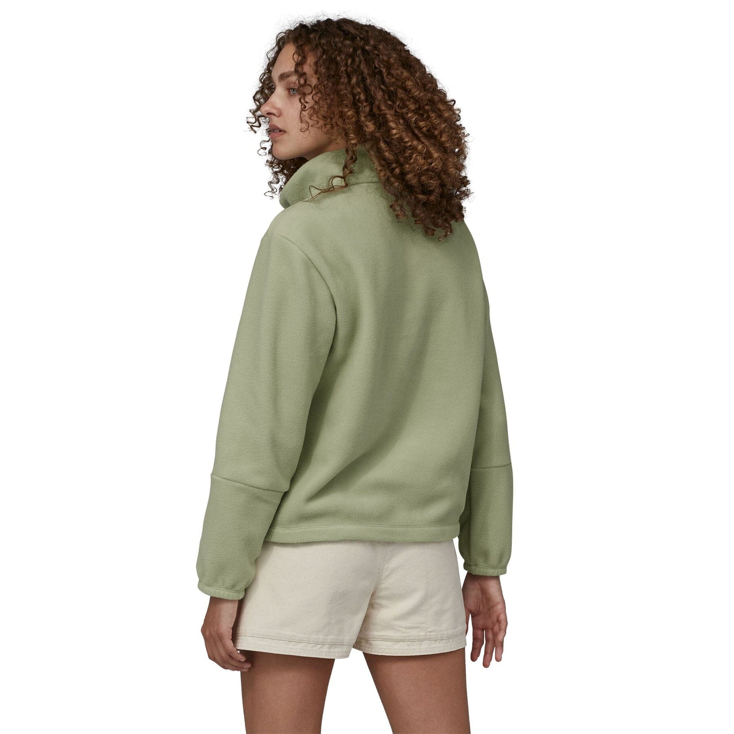 Patagonia W's Microdini 1/2 Zip Fleece Pullover - 100% Recycled Polyester Salvia Green Shirt