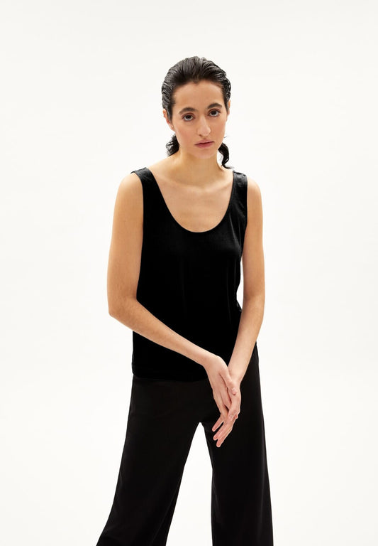 Armedangels W's Minaami Top - Tencel Lyocell & Organic Cotton Black Shirt