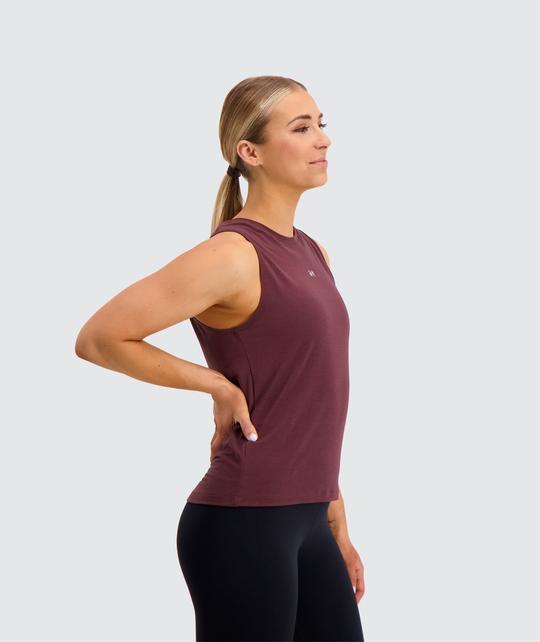 Gymnation W's Muscle Tank Top - OEKO-TEX®-certified material, Tencel & PES Wine Red Shirt