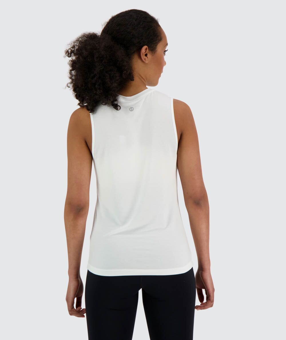 Gymnation W's Muscle Tank Top - OEKO-TEX®-certified material, Tencel & PES White Shirt